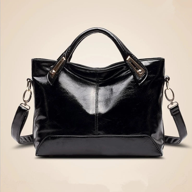 Designer Leather Tote Messenger Bag