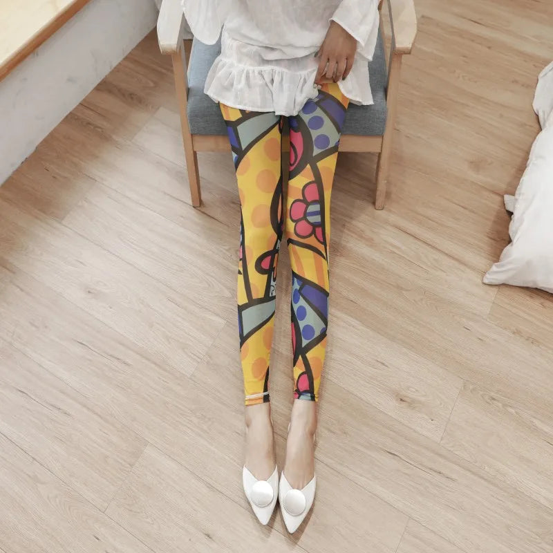 Summer thin mesh Leggings big stretch sexy transparent women's pants cool breathable silk slip trousers