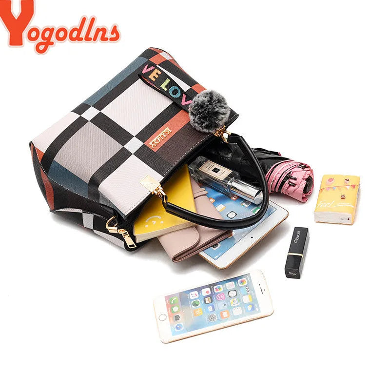 Luxury Plaid Shoulder Bag
