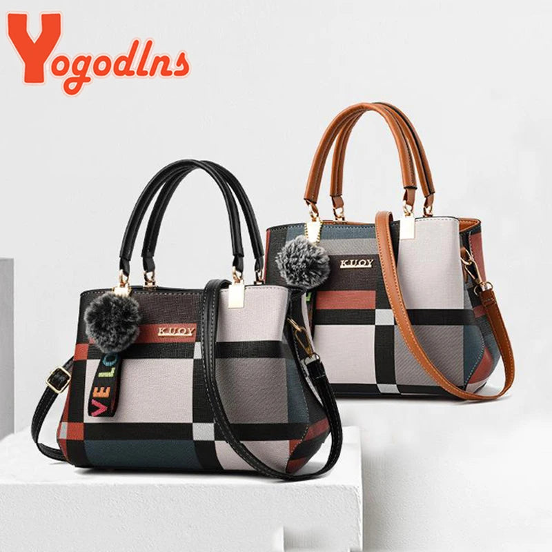 Luxury Plaid Shoulder Bag