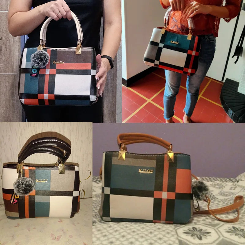 Luxury Plaid Shoulder Bag