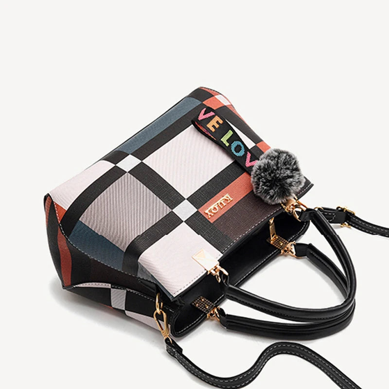 Luxury Plaid Shoulder Bag