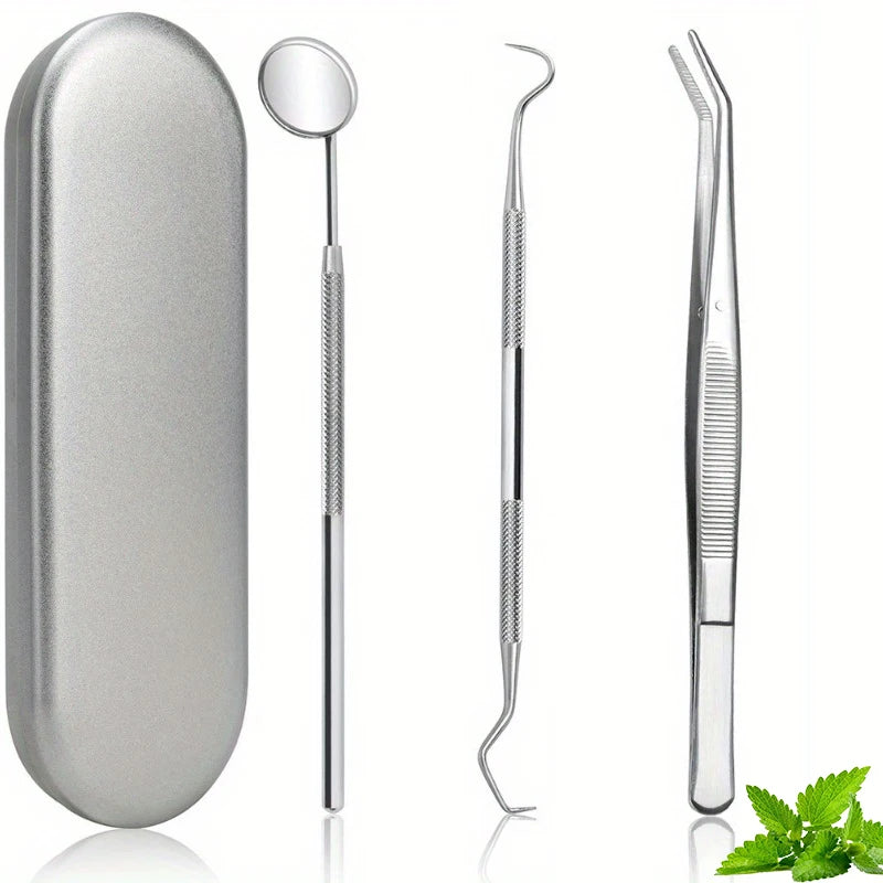 Stainless steel dental cleaning tools, dental tools, washable teeth cleaning tools, protecting teeth and oral care
