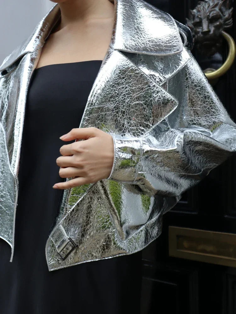 Oversized PU Leather Jacket | Faeva London
