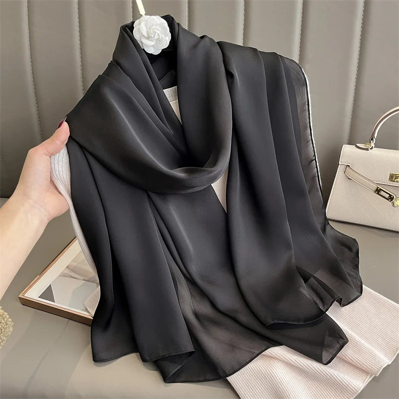 Satin Muslim Hijab Shawl | Faeva London
