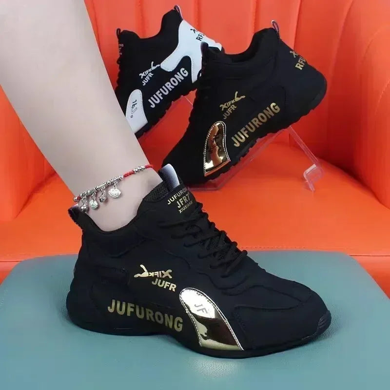 New Luxury Sneakers Women Causal Fashionable Breath Woman Mesh Lace Up Sports Shoes for Women Platform Walking Designer Shoes