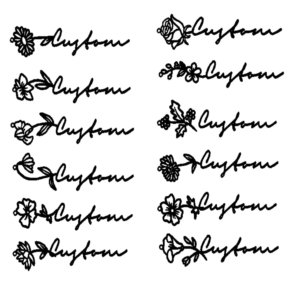 Lemegeton Custom Birth Flower Name Bracelets For Women Personalized Stainless Steel Rose Bracelet Jewelry Valentine’s Day Gifts