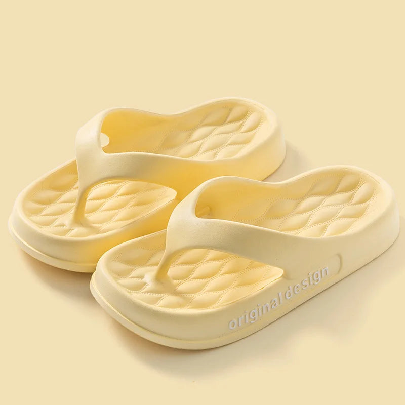 Women's Platform Non-slip Slippers, Solid Color Indoor Flip FlopsWomen's Footwear ZYT2438
