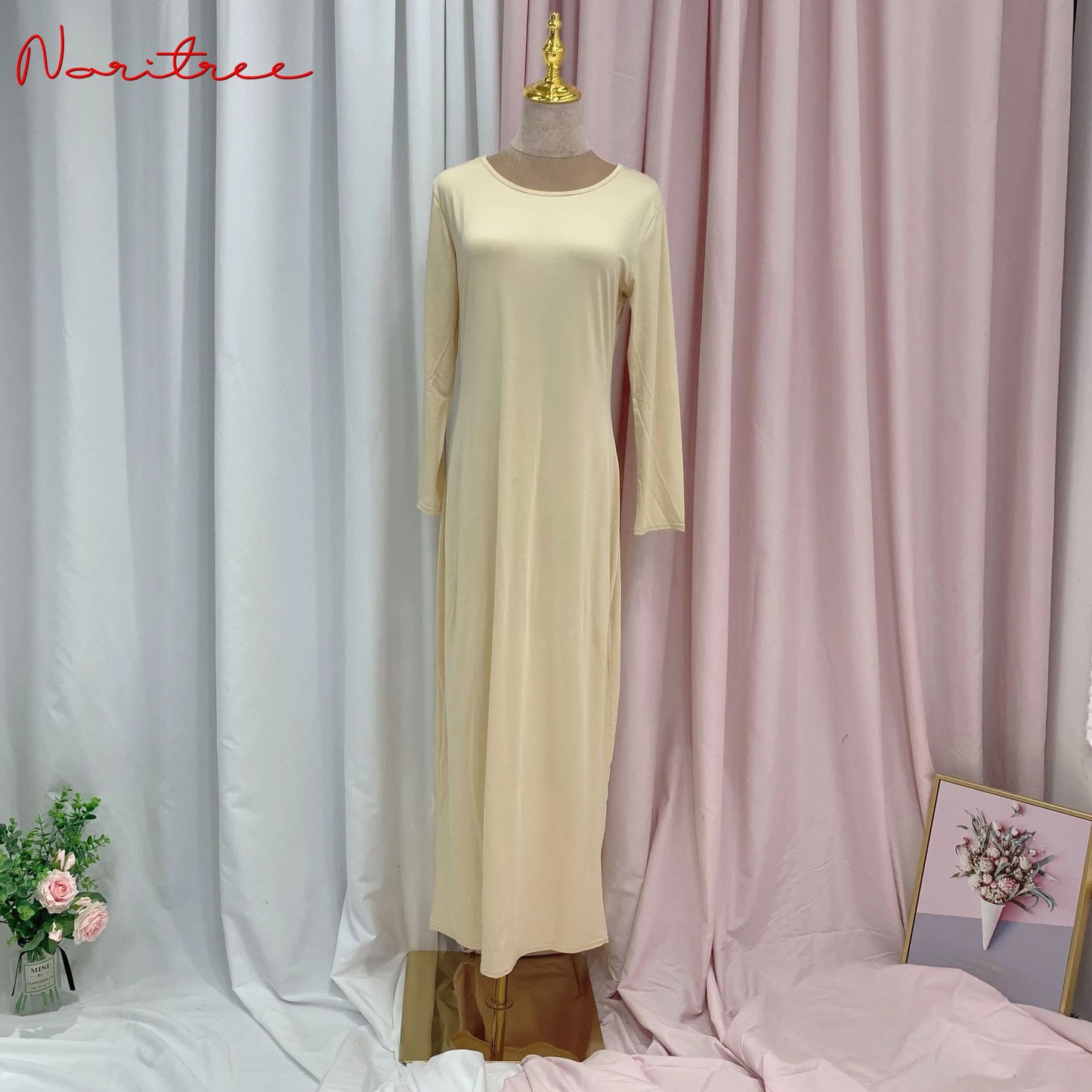 Inner dress Stretch Islamic Inside Dress Robes Inside Fancy Dress Inner Dress French Stylish Modesty Islamic Dress Wy1492