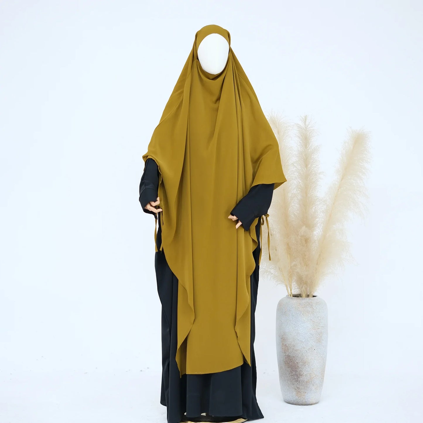 Plain Nida Extra Long Khimar Hijab Scarf Muslim Prayer Clothes Islamic Jilbab Hijabs for Women Abaya Headscarf Niqab Ramadan Eid