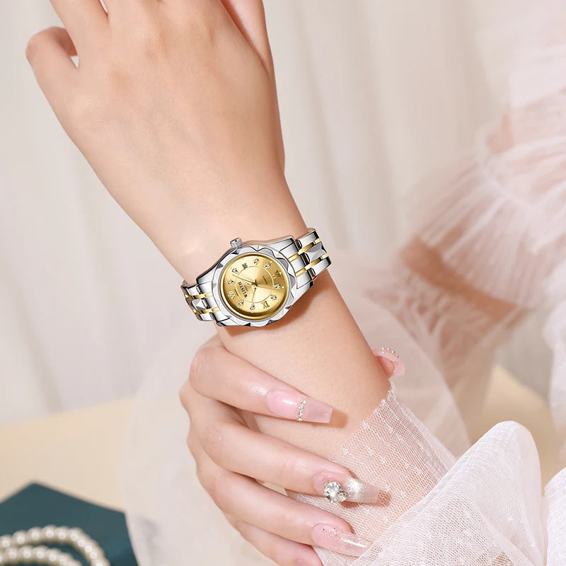 WLISTH Luxury Elegant Women Watch Luminous Waterproof Date Woman Wristwatch Stainless Steel Quartz Fashion Ladies Watches Gift
