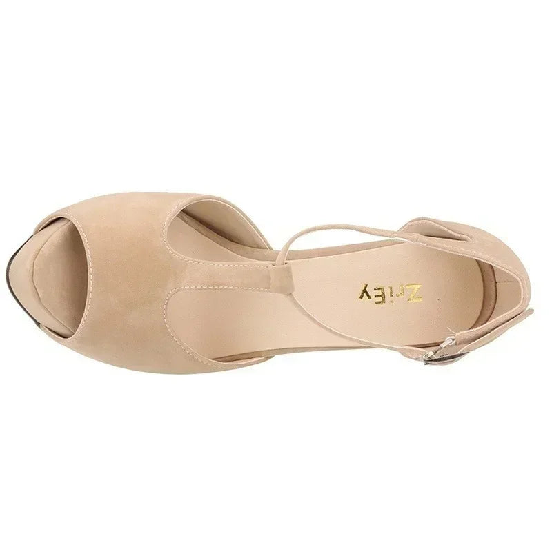 Platform Ankle Strap High Heel Sandals