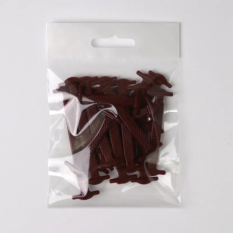 16pcs Lazy Shoelace Silicone Quick Lace Elastic Women | Faeva London