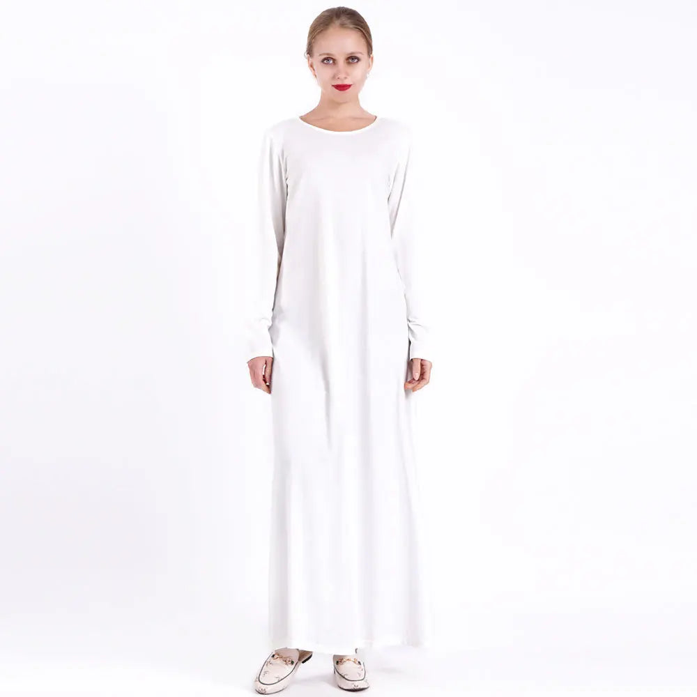Inner dress Stretch Islamic Inside Dress Robes Inside Fancy Dress Inner Dress French Stylish Modesty Islamic Dress Wy1492