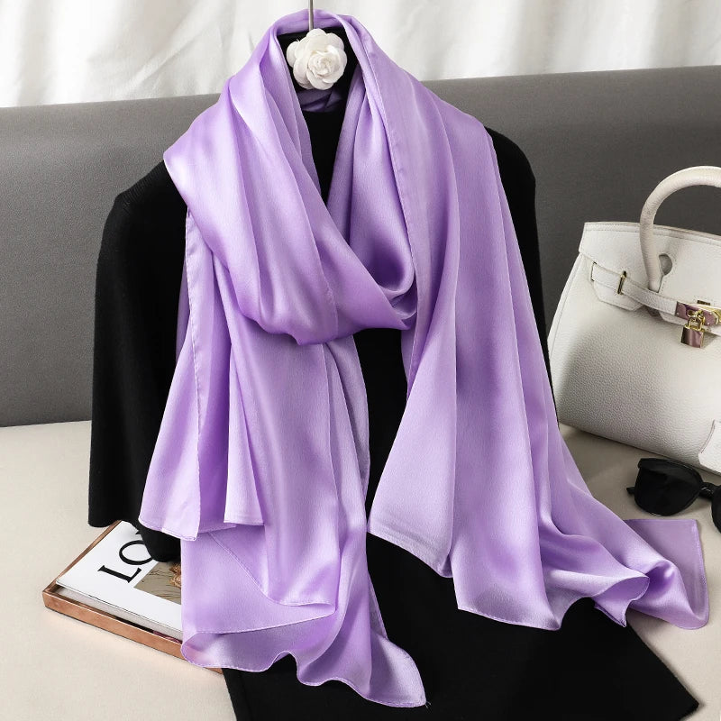 Satin Muslim Hijab Shawl | Faeva London