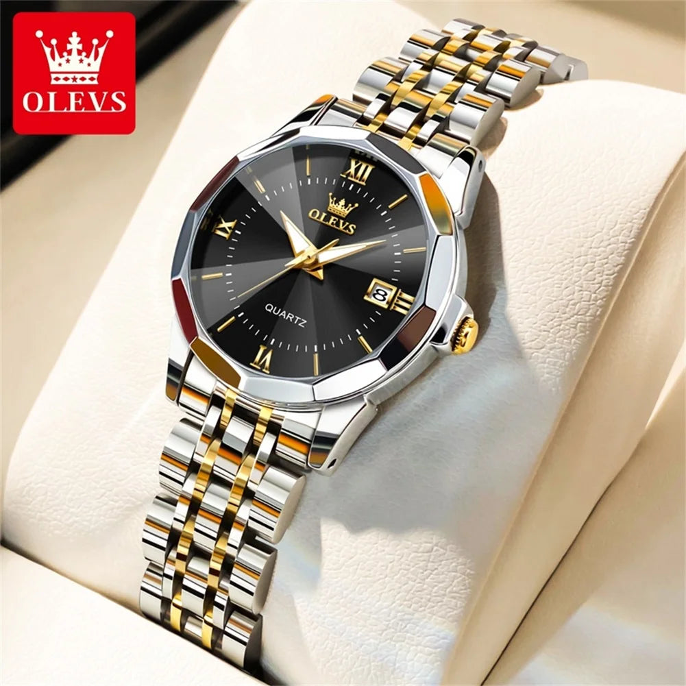 OLEVS 9989 Elegant Women Watch Casual Fashion Calendar Waterproof HD Luminous Watch Exquisite Luxury Brand Quartz Watch Girl