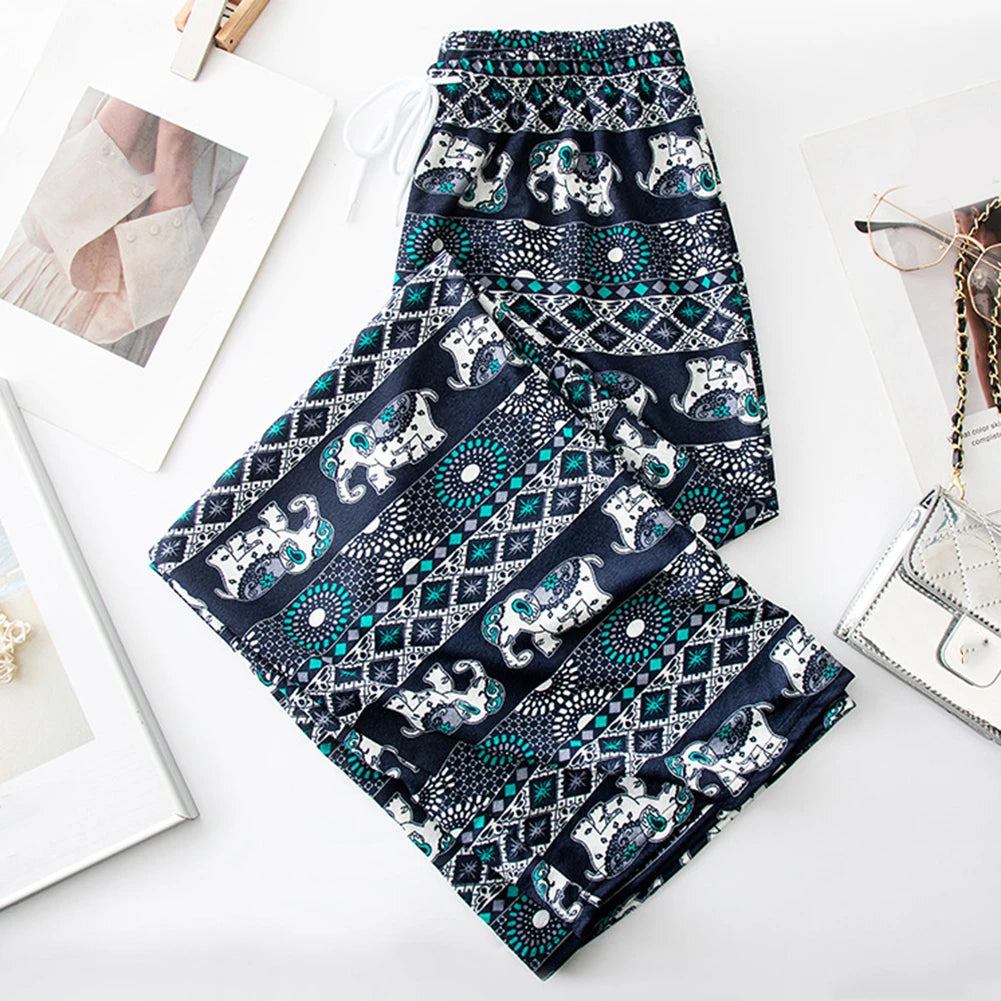 Fashionable Women's Wide Leg Yoga Pants Breathable Elephant Trousers For Spring And Summer Available In-Colors