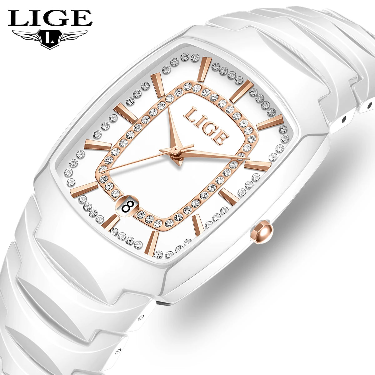 LIGE Luxury Watch for Woman Waterproof Stainless Steel Quartz Ladies Watch Outdoor Sport Women's Watches Elegant Female Clock