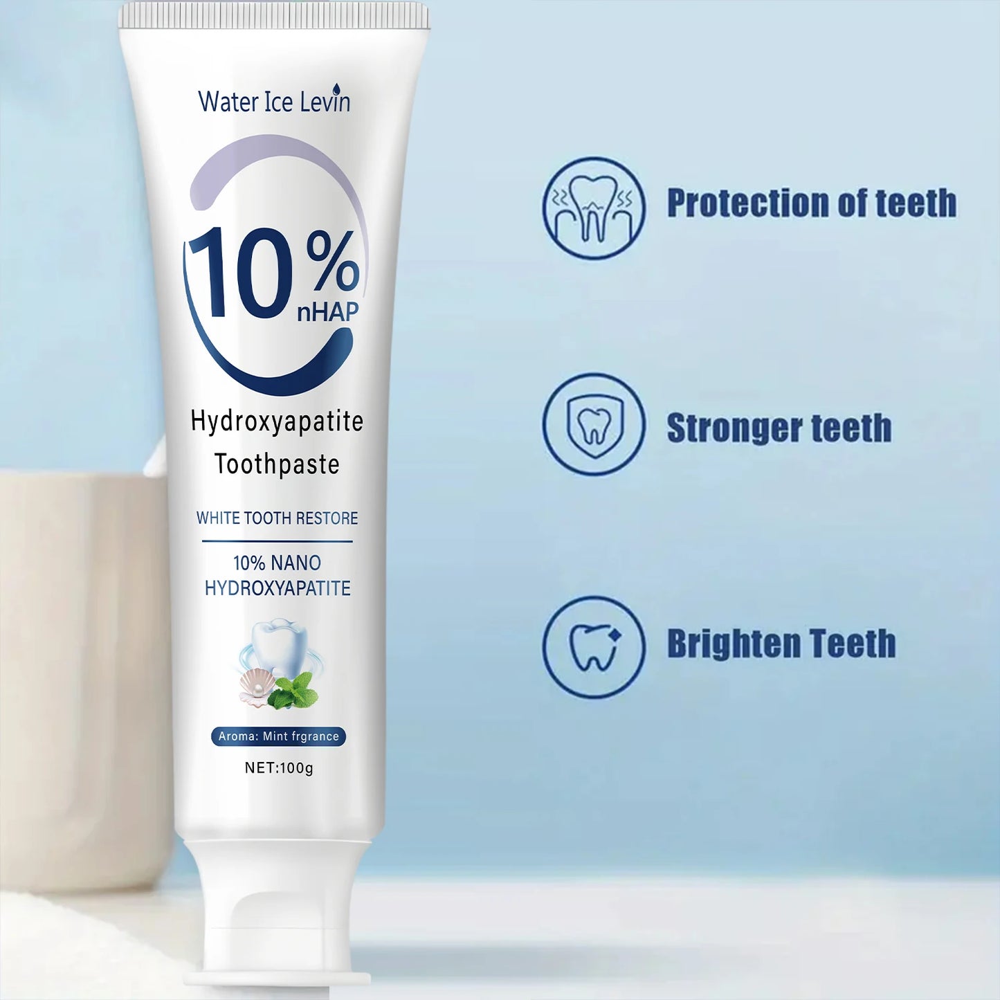10% Nano Hydroxyapatite Toothpaste Restores White Tee | Faeva London