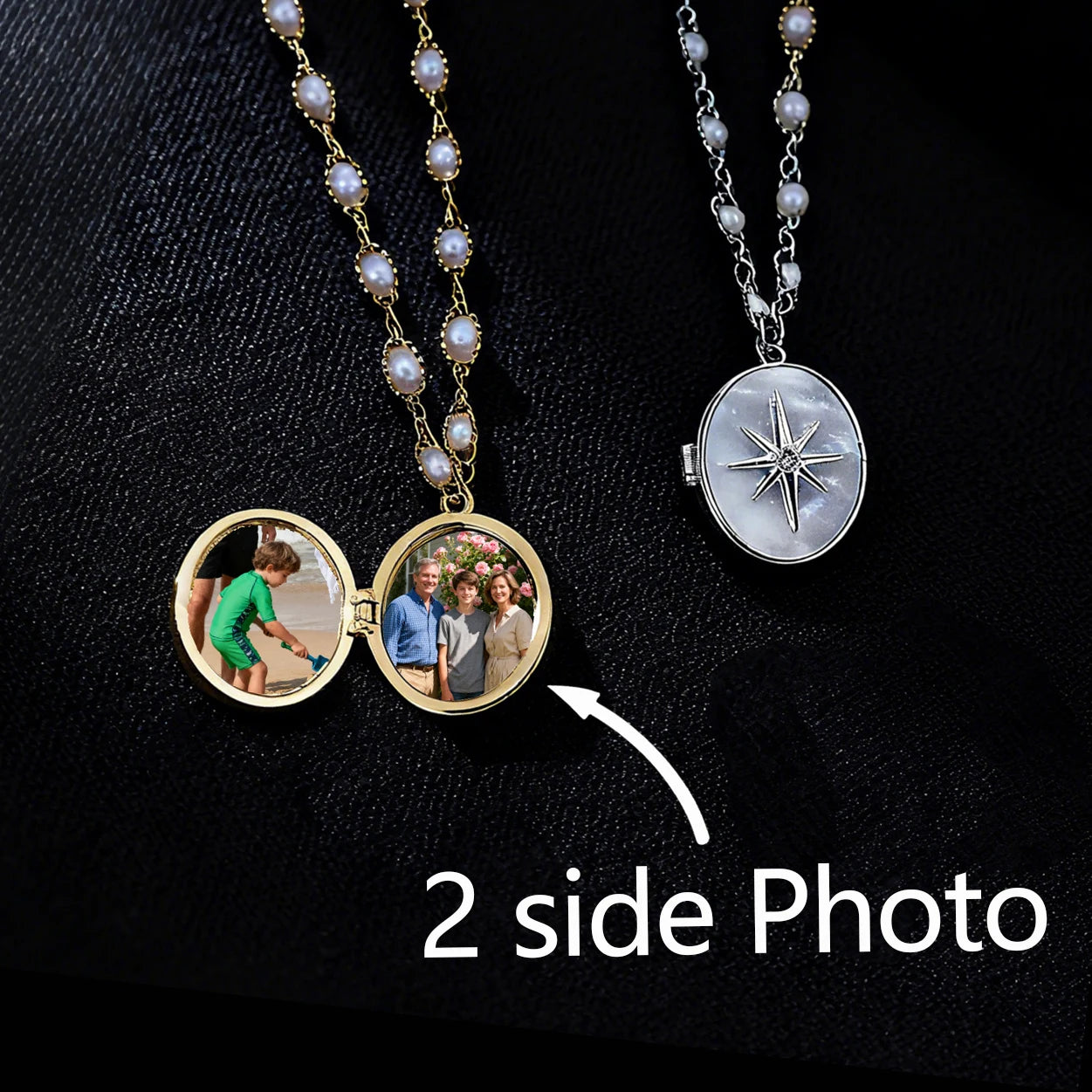 Atoztide Custom Photo Album Necklace For Women Alloy Copper Cat Dog Heart Pendant Picture Locket Personalized Anniversary Gift