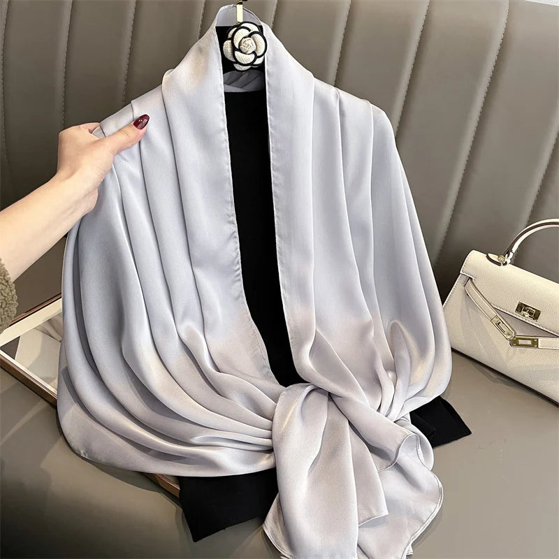 Satin Muslim Hijab Shawl | Faeva London