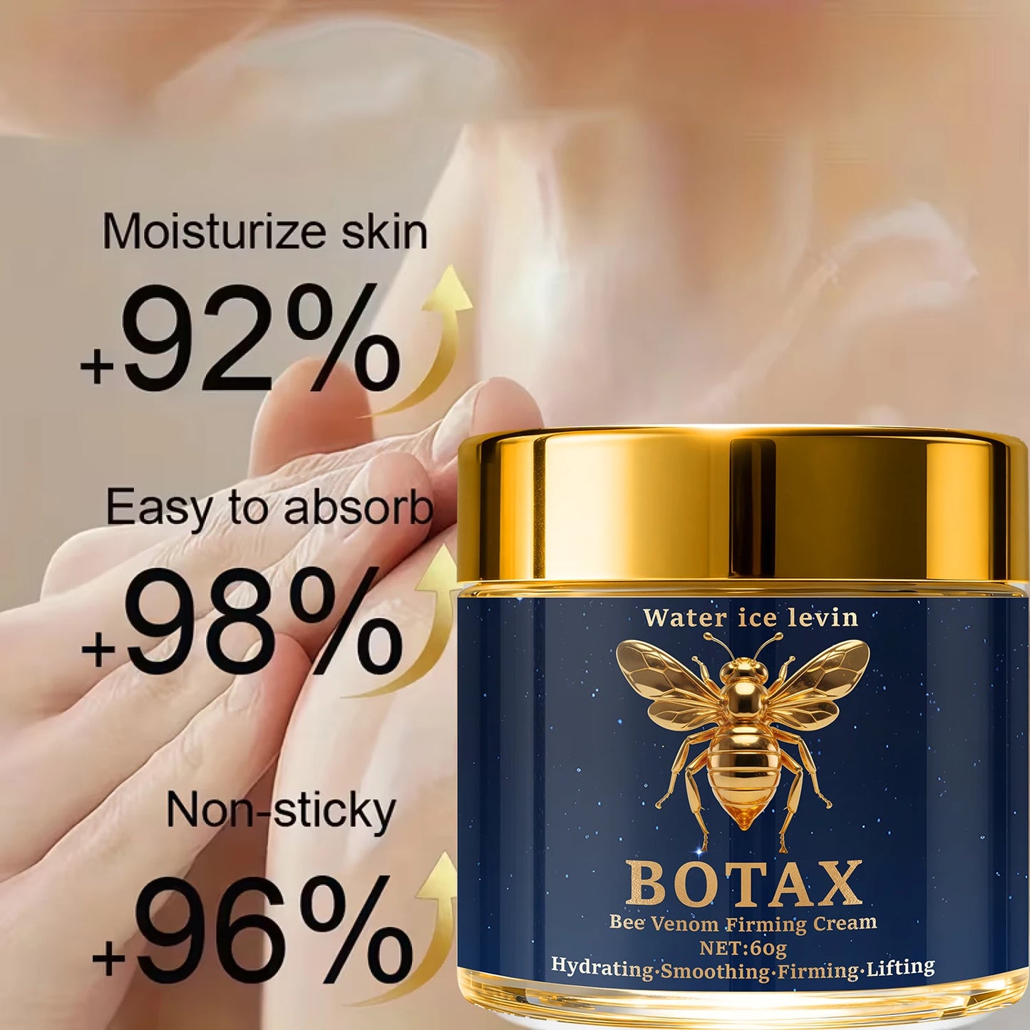 BOTAX Bee Venom Firming Cream with Hyaluronic Acid & Retinol for Hydrating & Lifting, All Skin Types, Day & Night Use