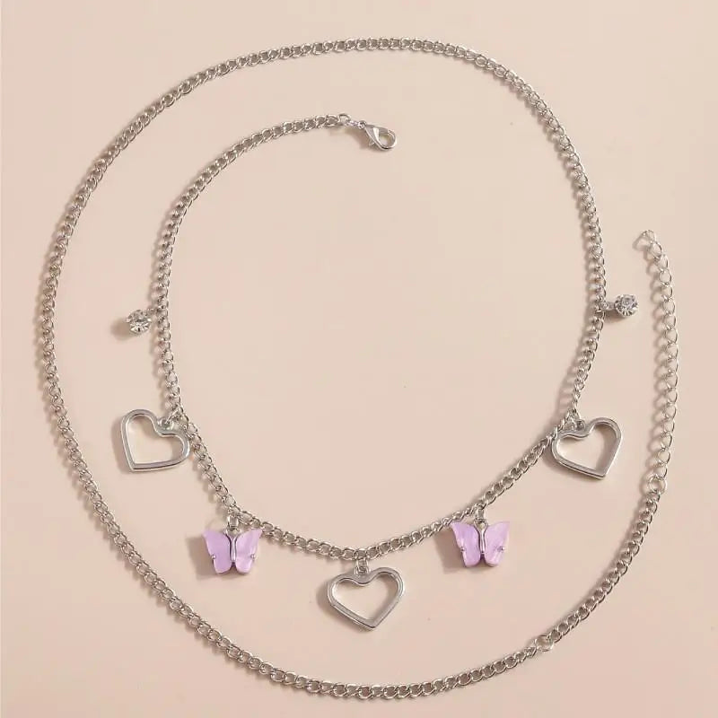 Fashion Butterfly Hollow Heart Body Waist Chain For Women Jewelry Party Accessries Gifts