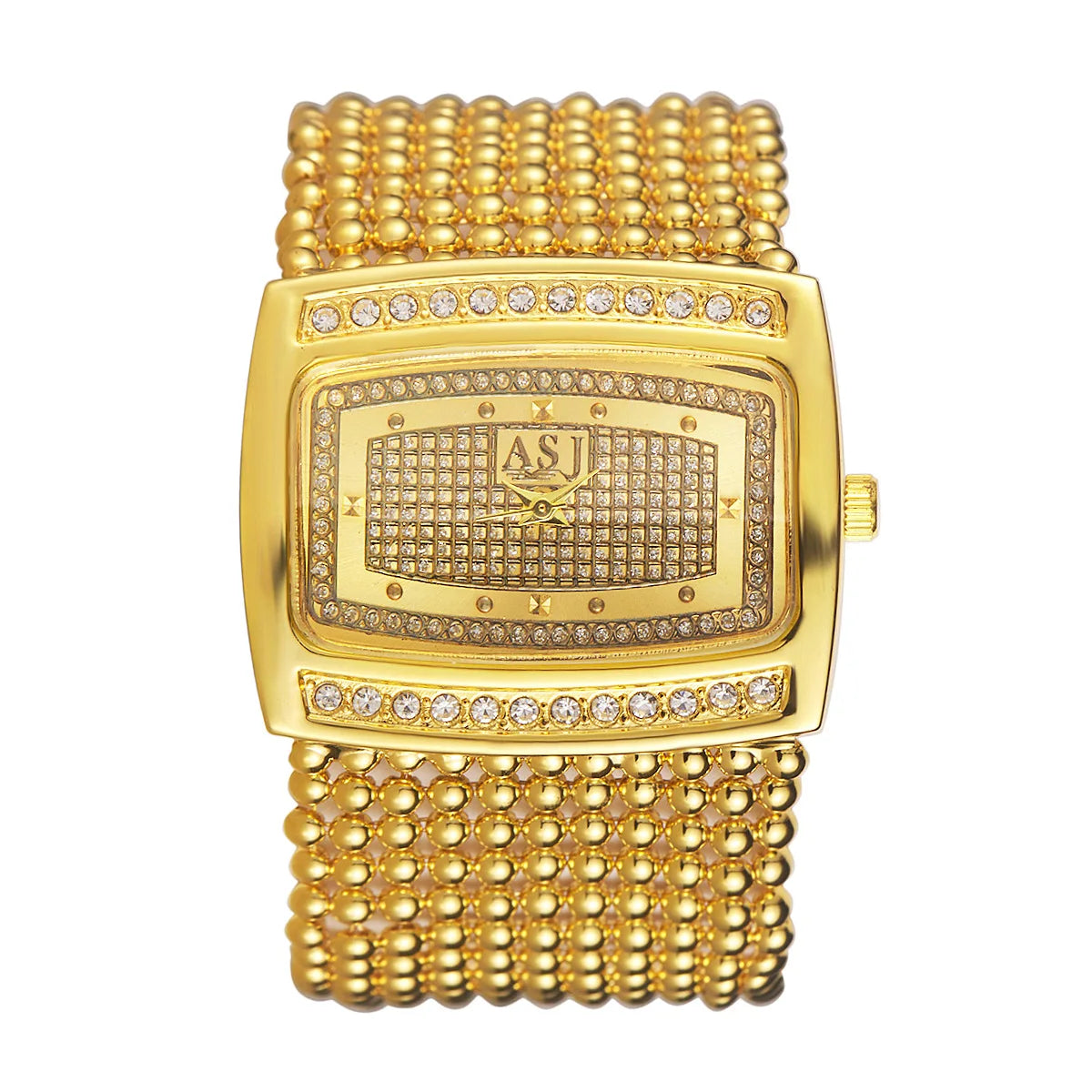 Luxury Gold Diamond Watch for Women Big Dial Waterproof Top Brand Original Dress Quartz Ladies Wristwatch