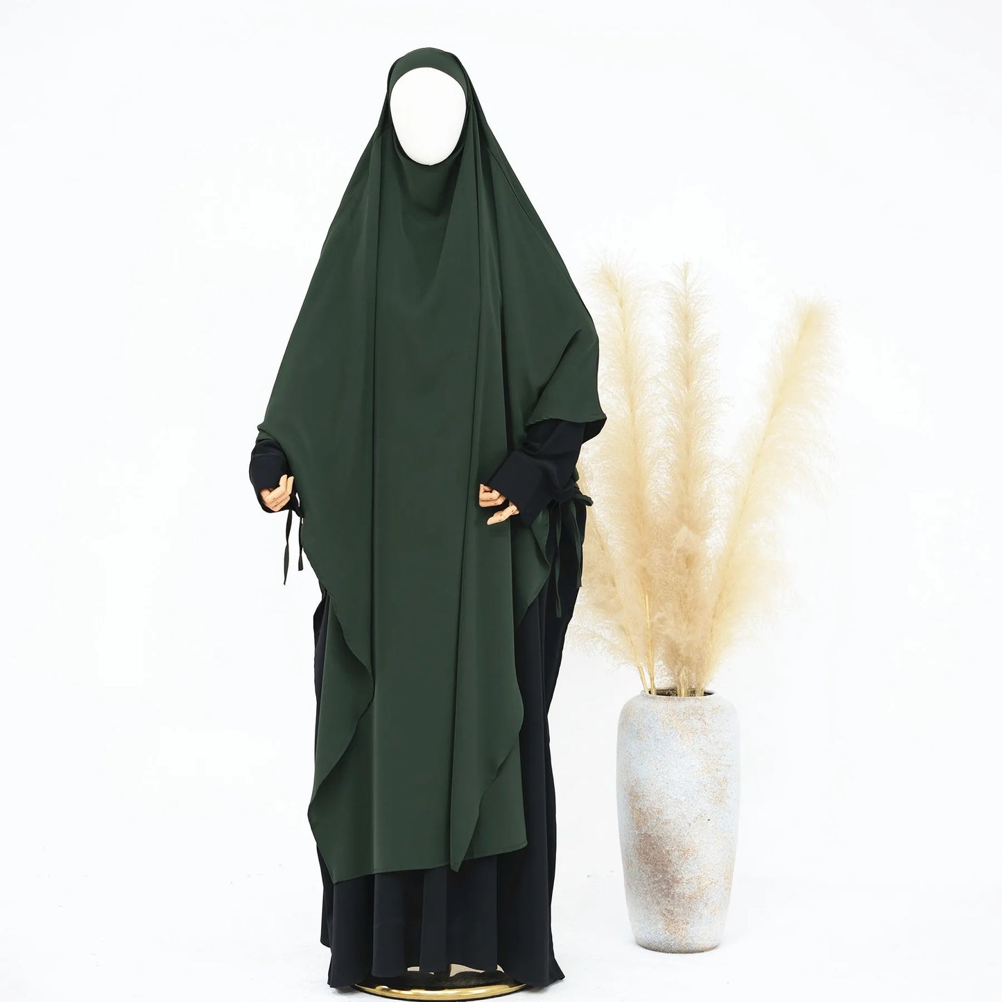 Plain Nida Extra Long Khimar Hijab Scarf Muslim Prayer Clothes Islamic Jilbab Hijabs for Women Abaya Headscarf Niqab Ramadan Eid