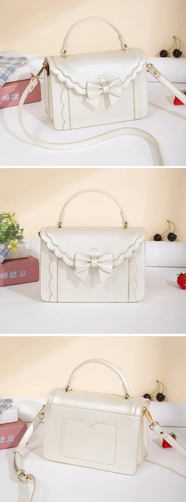 Square Bow Lolita Crossbody Bag