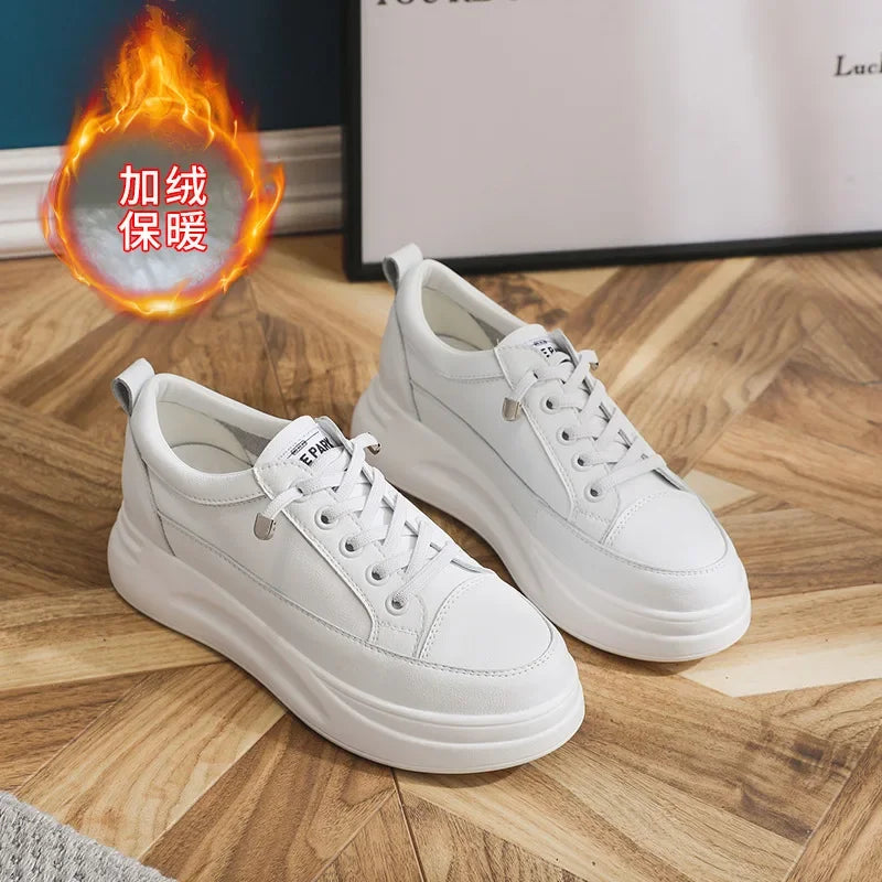 Sneakers Women 2026 Spring Autumn Versatile Matsuke Increase Breathable Leisure Board Shoe Female Woman Shoes platform sneakers