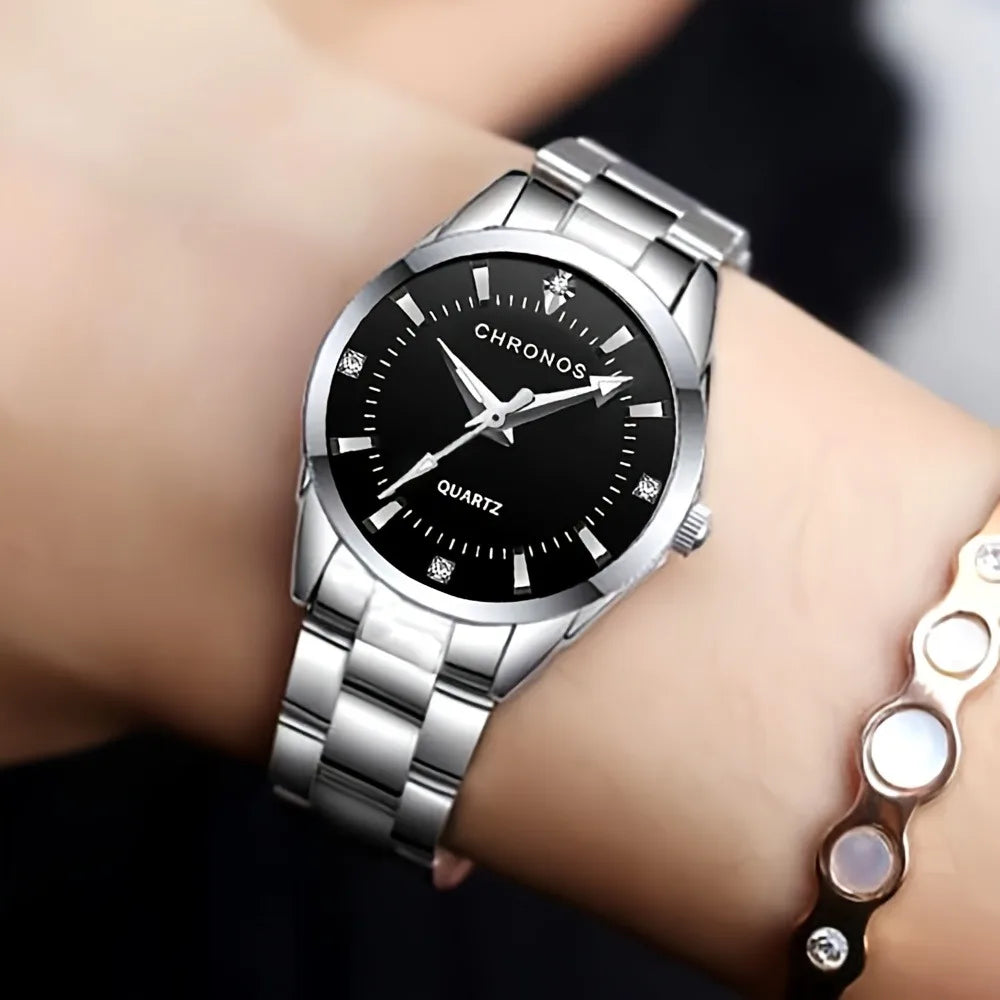 CHRONOS Elegant Women Watch Luxury Ladies Fashion Girls Wristwatch Quartz Movement Stainless Steel Gift for Female Girlfriend