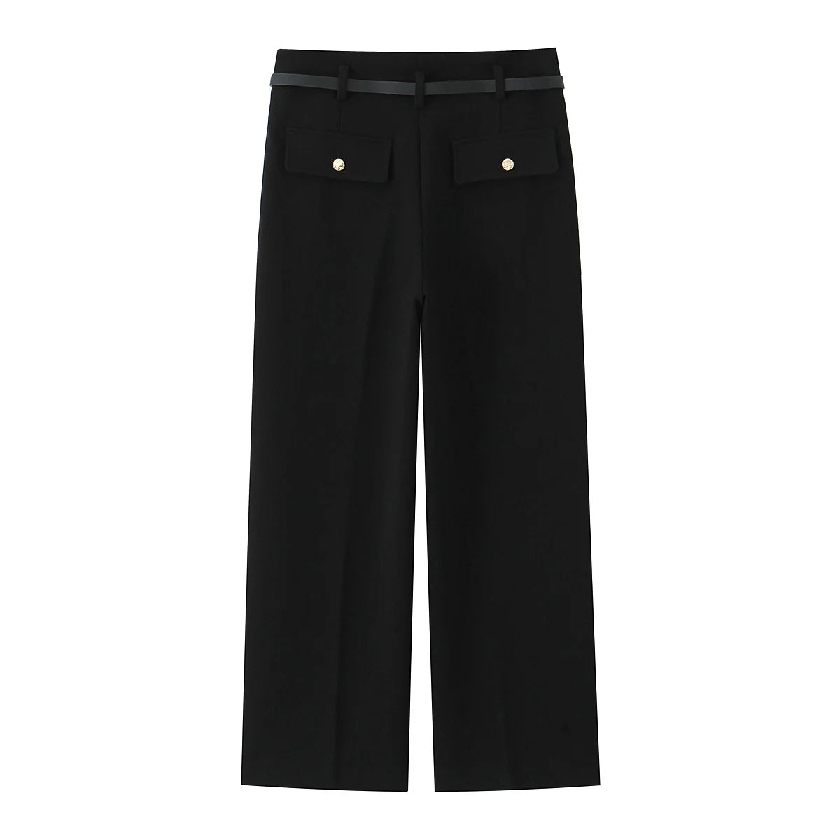 EDSA Women Cropped Pants Set Double Breasted Blazer Jacket High Waist Straigh Leg Long Pants for Office Lady Suits