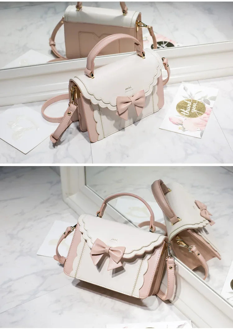 Square Bow Lolita Crossbody Bag