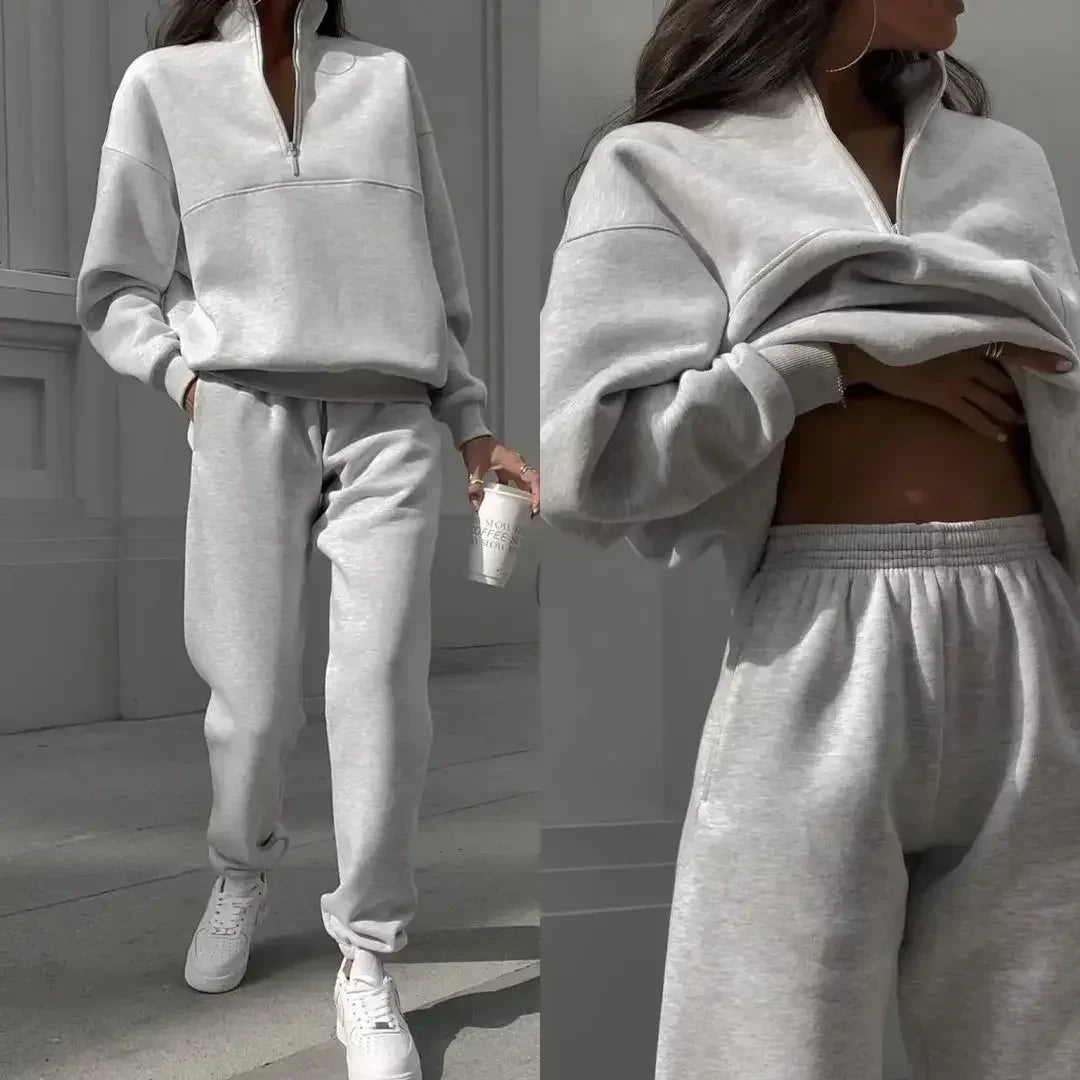 Fleece Tracksuit 2-Piece | Faeva London