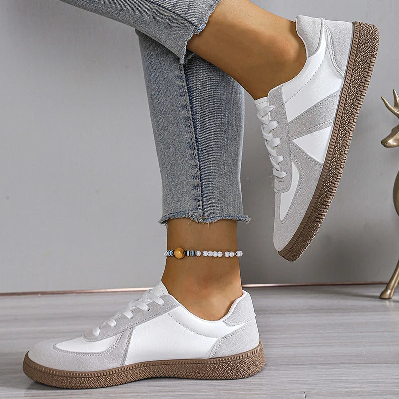 2025 New Patchwork Flat Heel Sneaker Women Spring Aut | Faeva London