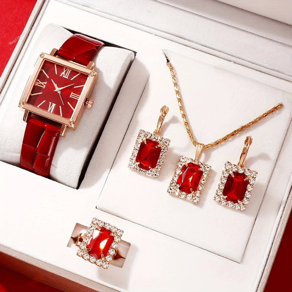 5Pcs Watch & Jewelry Set