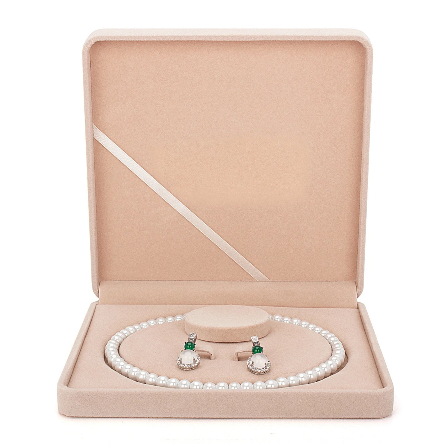 Soft Velvet Red Jewelry Box Case with Lid Rings Bangle Storage Holder Organizer earring necklace watch box