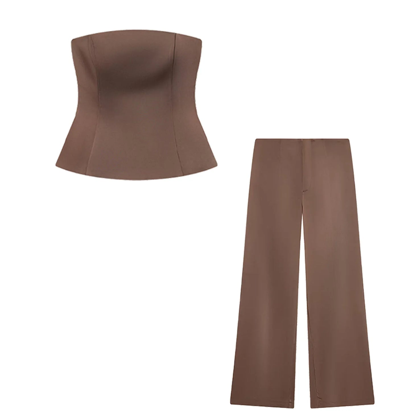 HH Women Spring Suits Solid Hollow Out Backless Blazers+Strapless Zipper Short Tops+High Waist Trousers Female High Street Sets