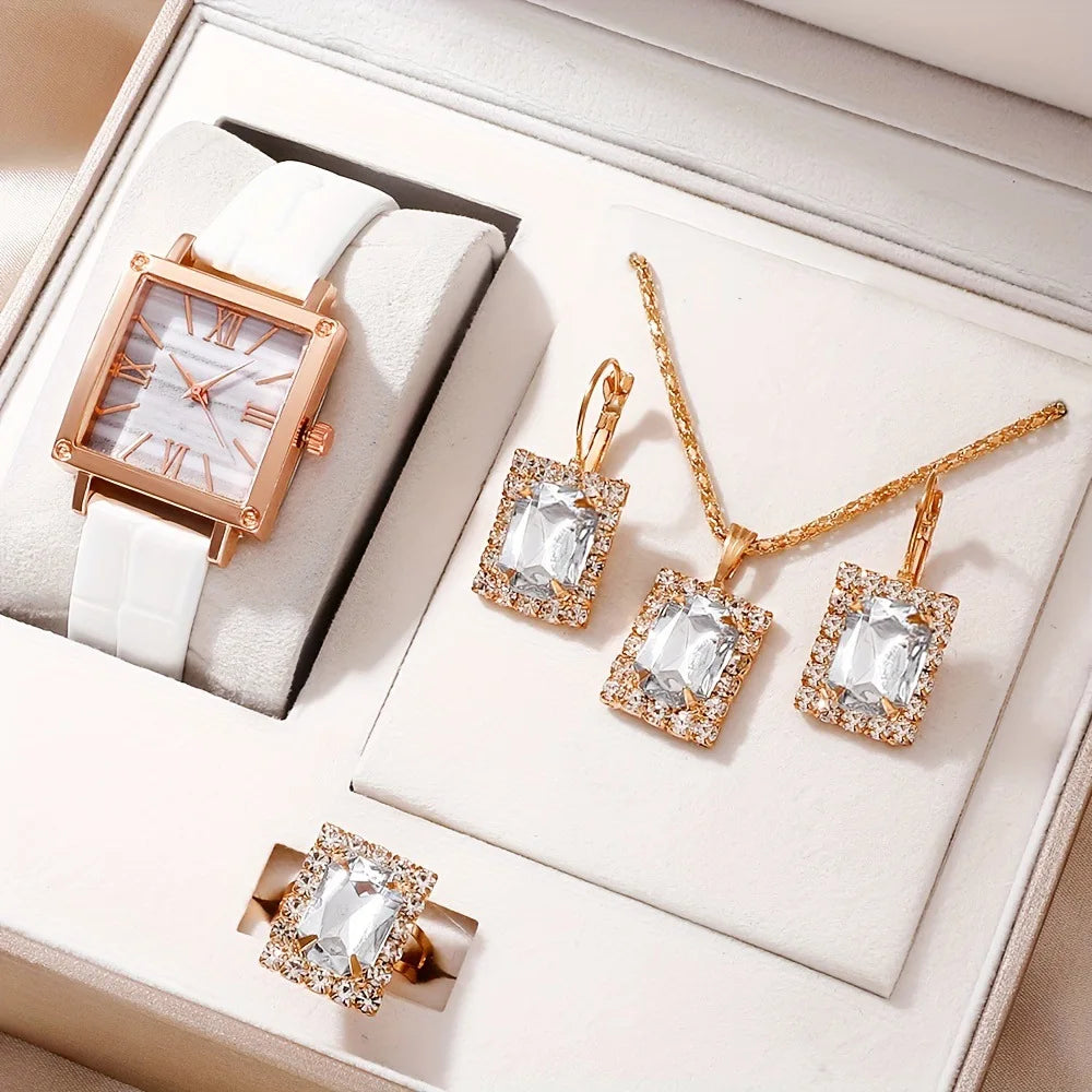 5Pcs Watch & Jewelry Set
