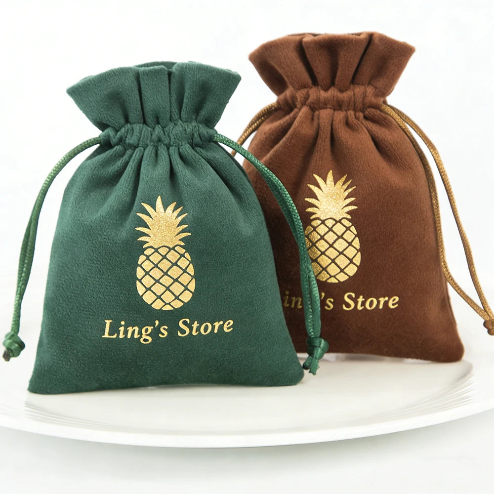 100Pcs Soft Jewelry Drawstring Velvet Bag Rings Earri | Faeva London