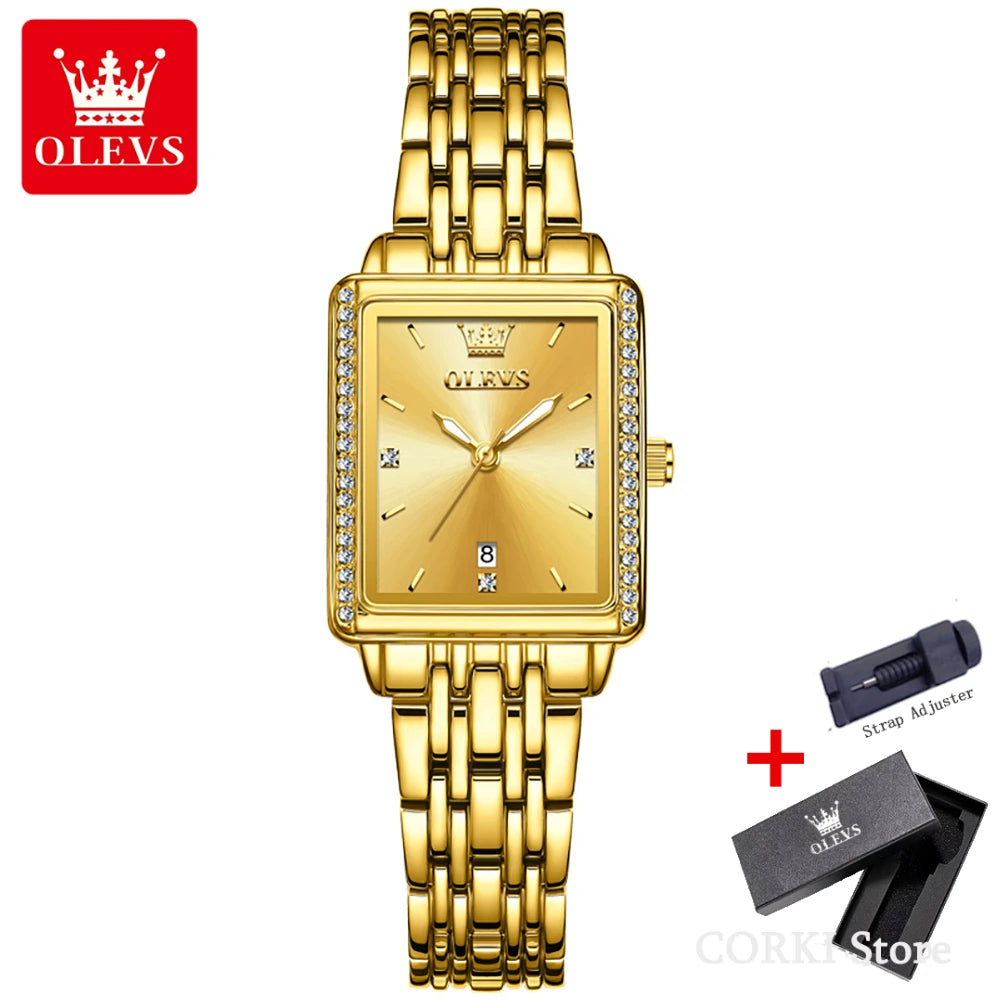 OLEVS 9995 Elegant Quartz Ladies Womens Wristwatces Date Watch for Women Luxury Waterproof Luminous Watches Relojes Para Mujer