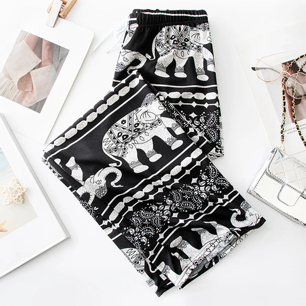 Fashionable Women's Wide Leg Yoga Pants Breathable Elephant Trousers For Spring And Summer Available In-Colors