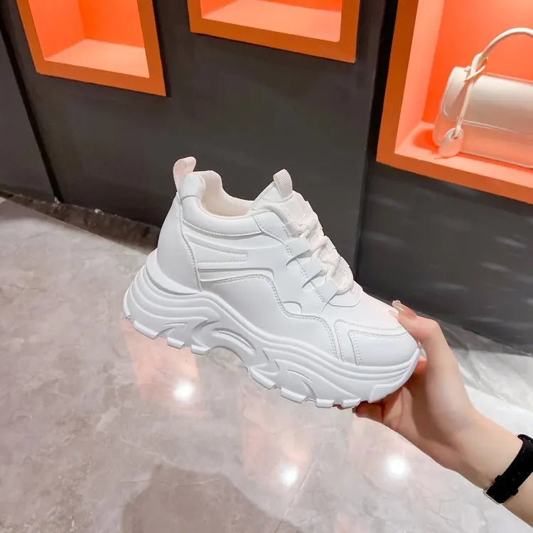 Women's Casual Sports Shoes -Elegant for All Seasons ,lightweight Comfortable Platform Sneaker,white Shoe All-match