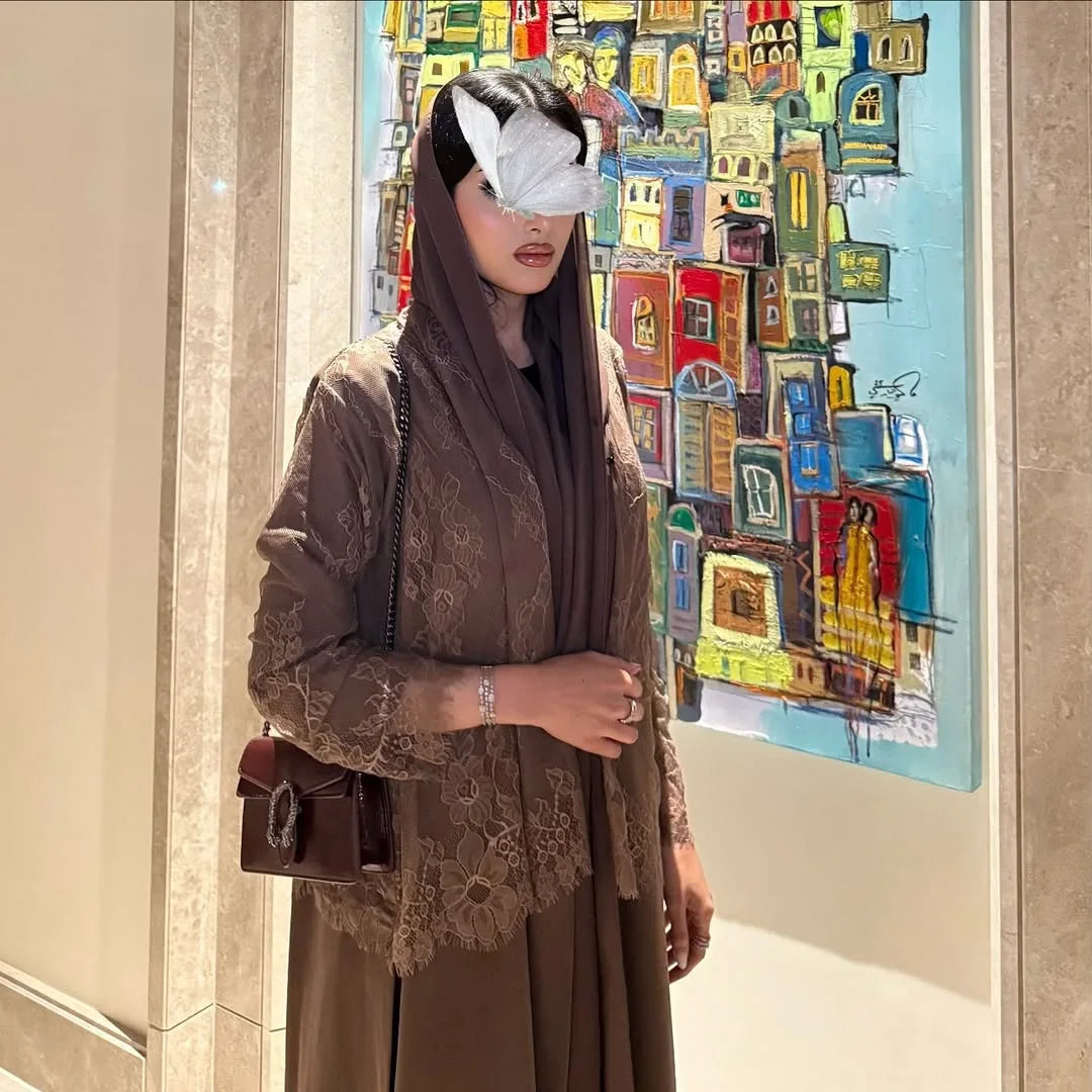 Eid Women Lace Abaya Open Dress Ramadan Abaya Party Vestidos Largos Muslim Jalabiya Morocco Kaftan Dubai Islam Arab Long Robe