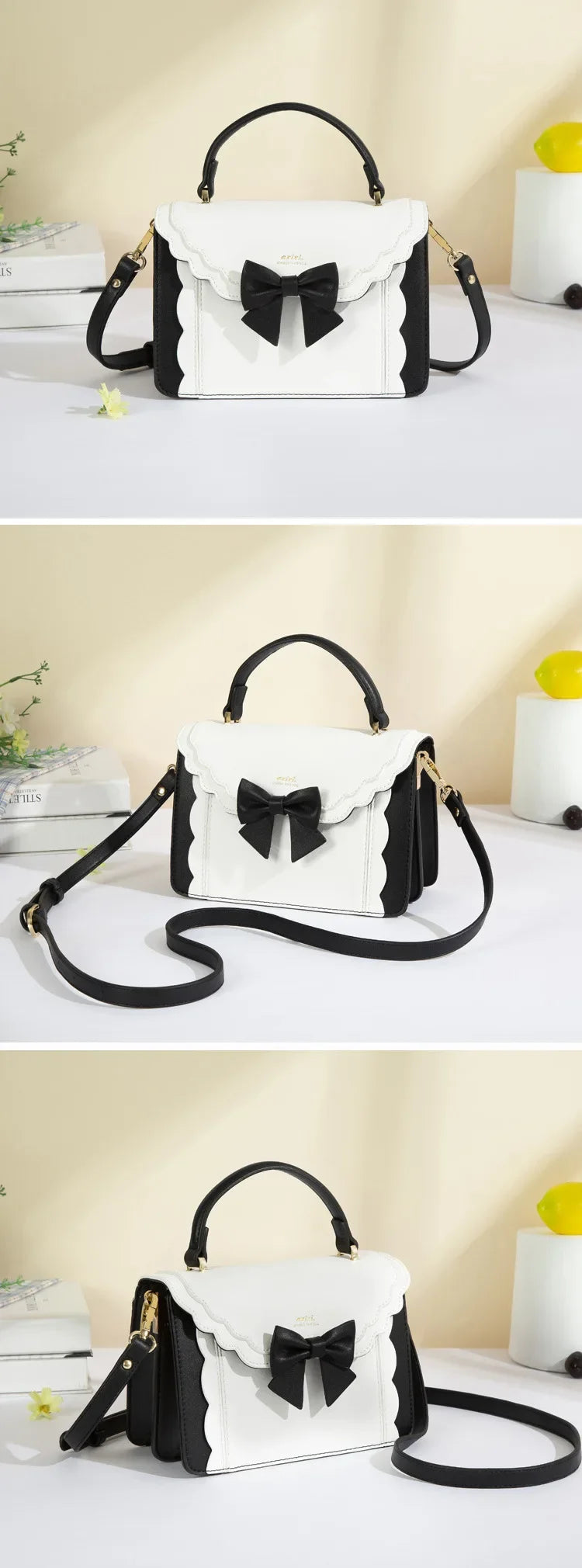 Square Bow Lolita Crossbody Bag
