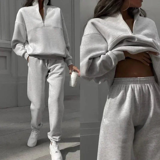 Fleece Tracksuit 2-Piece | Faeva London