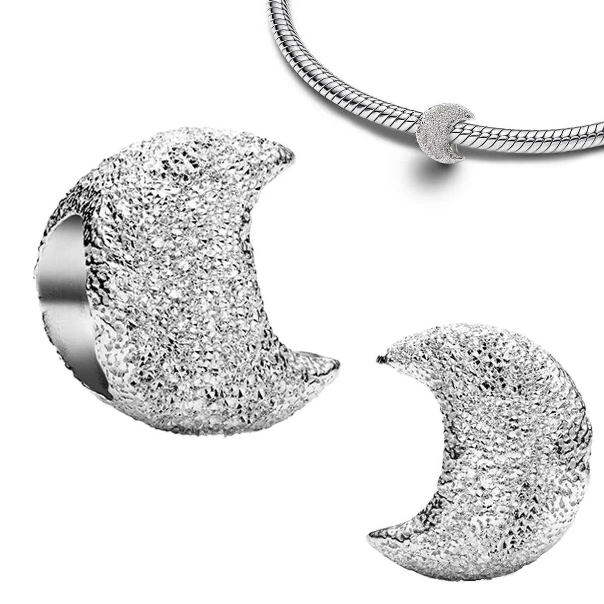 Hot Sale Original 925 Sterling Silver Star & Moon Charms Earrings Ring Beads Pendant fit Bracelet Necklace DIY Fine Jewelry Gift