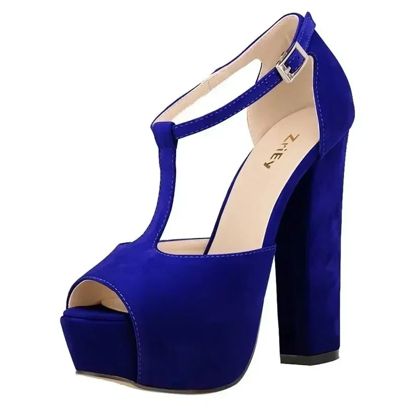 Platform Ankle Strap High Heel Sandals