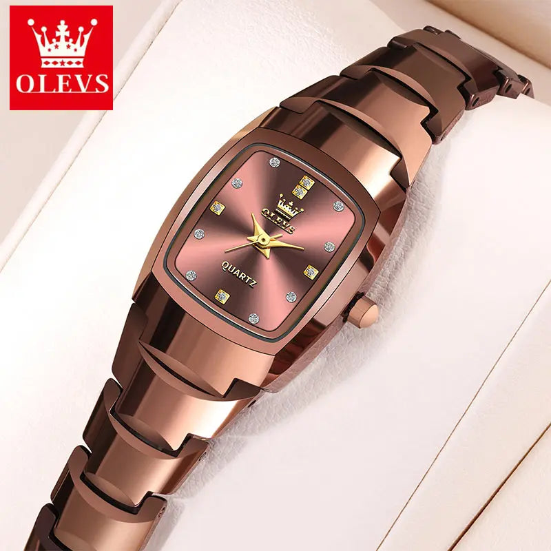 OLEVS Best Selling Elegant Fashion Trend Luxury Ladies Watch Original Tungsten Steel Strap Waterproof Quartz Watches for Women